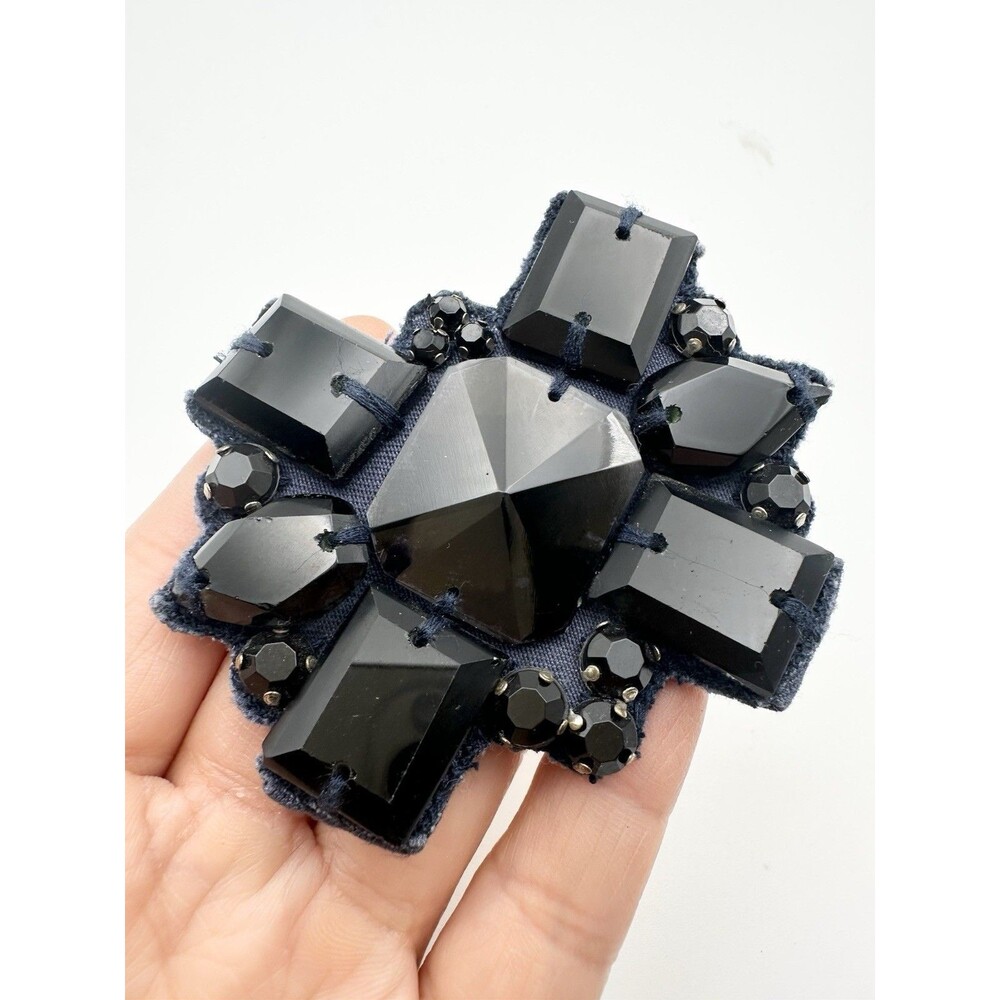 J.Crew Rhinestone Fabric Brooch